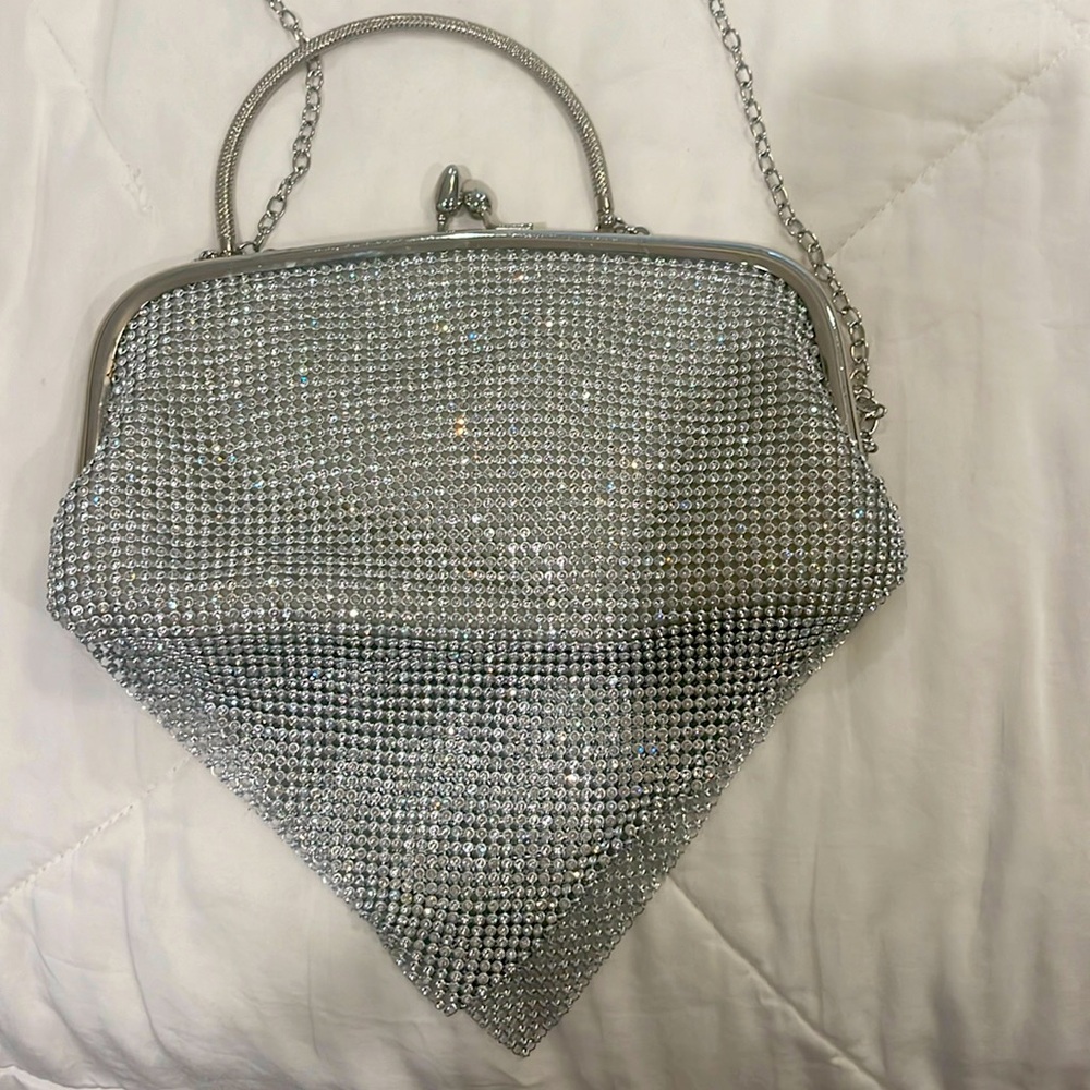 Silver going out bag